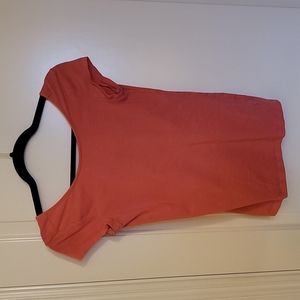 H&M salmon cap sleeve t-shirt